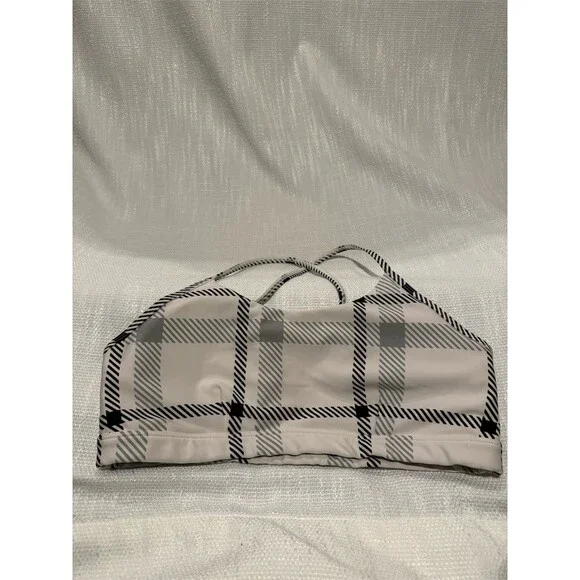 Alo Yoga Airlift Plaid 2pc Set Womens L High-Waisted Leggings + Bra - Picture 4 of 7